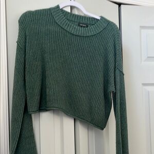 Urban Outfitters Green Cropped Sweater